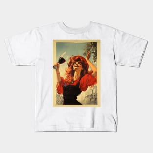 Affiche rétro - pub - vintage - vin - Kids T-Shirt